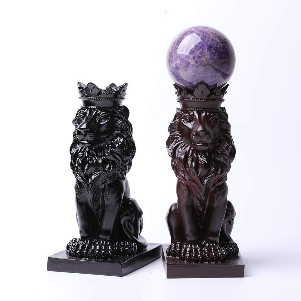 Resin Lion Statue Stand L Wholesale Crystals