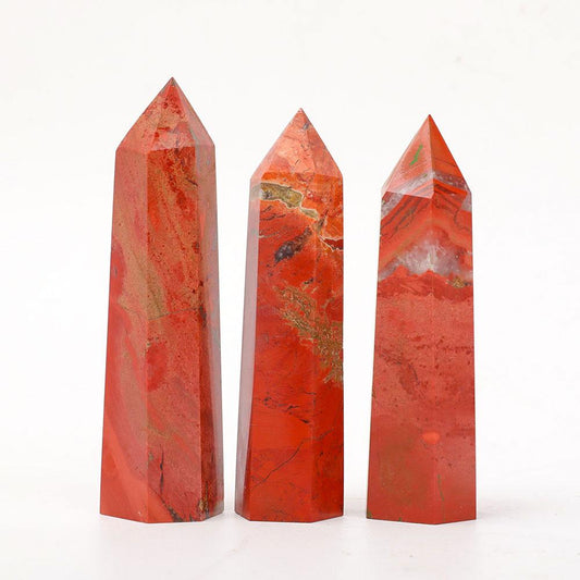 Set of 3 Red Jasper Points Wholesale Crystals