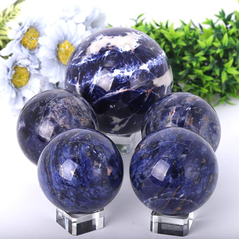 2.5"-4.0" Sodalite Sphere Wholesale Crystals