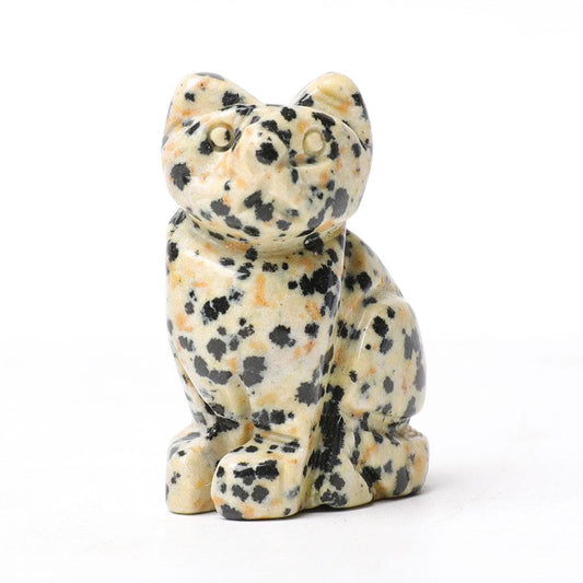 1.5" Dalmatian Cat Figurine Crystal Carvings Wholesale Crystals