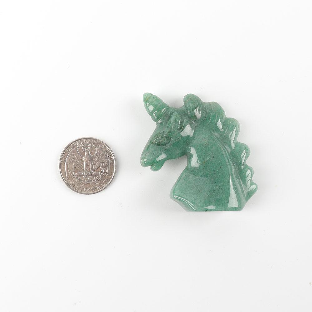 2" Green Aventurine Crystal Carving Unicorn Wholesale Crystals