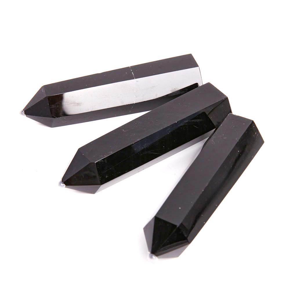 Set of 3 Black Obsidian Crystal Point Wholesale Crystals