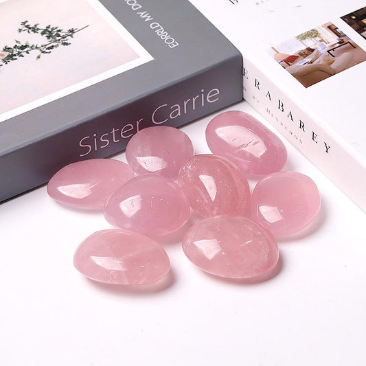 0.1kg 50mm-60mm Rose Quartz Tumbles Palm stones Wholesale Crystals