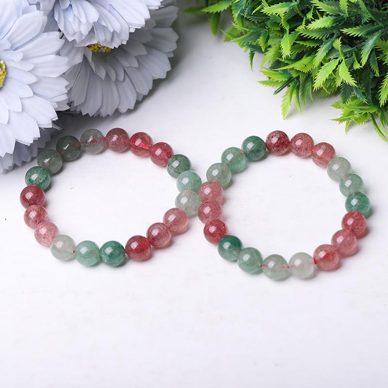 10mm Mixed Strawberry Quartz Bracelet Wholesale Crystals