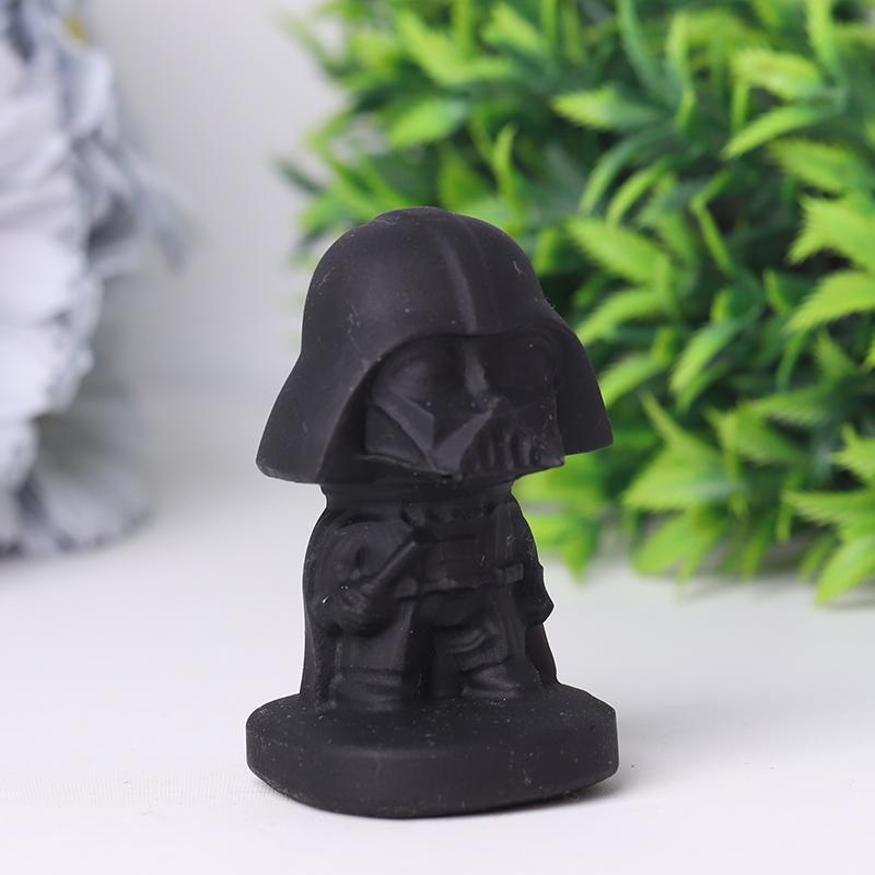 2.5" Black Obsidian Darth Vader Crystal Carvings Wholesale Crystals