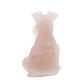 Rose Quartz Gravel Resin Dog Figurines Schnauzer Wholesale Crystals