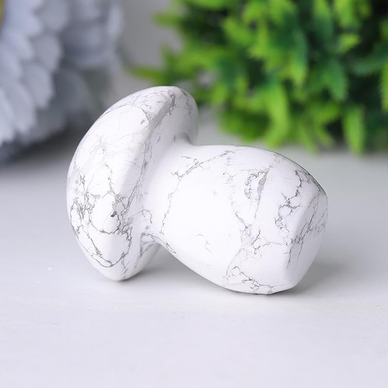 2" Howlite Mushroom Crystal Carvings Wholesale Crystals