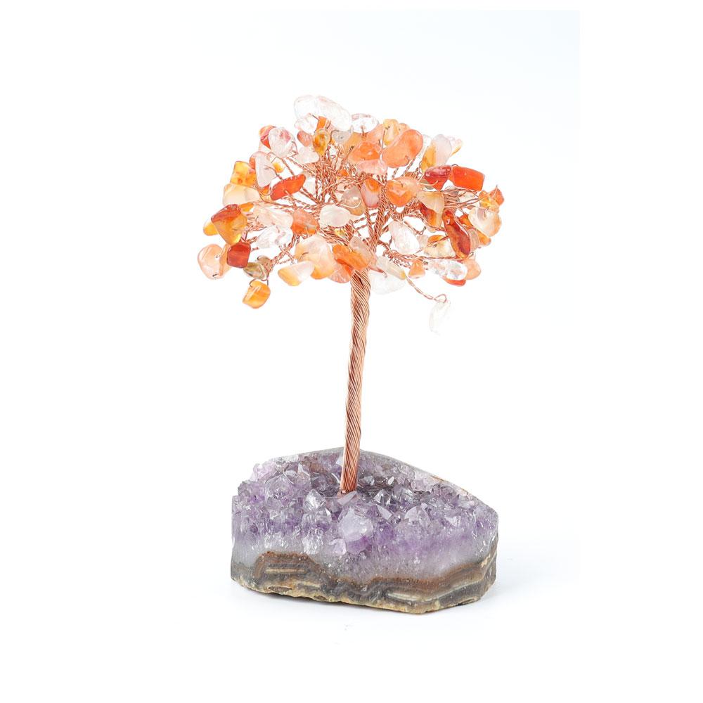 Crystal Chips Tree with Amethyst Cluster Base Wholesale Crystals