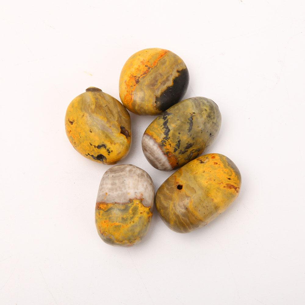 Bumblebee Jasper Tumbled Stone Set of 5 Palm stones Wholesale Crystals