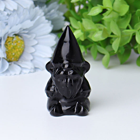 2.3" Black Obsidian Dwarf Crystal Carvings Wholesale Crystals