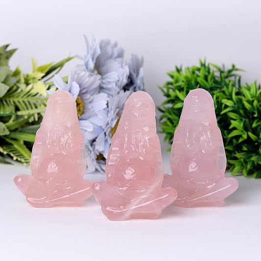 3.9" Rose Quartz Mother Earth Crystal Carvings Wholesale Crystals