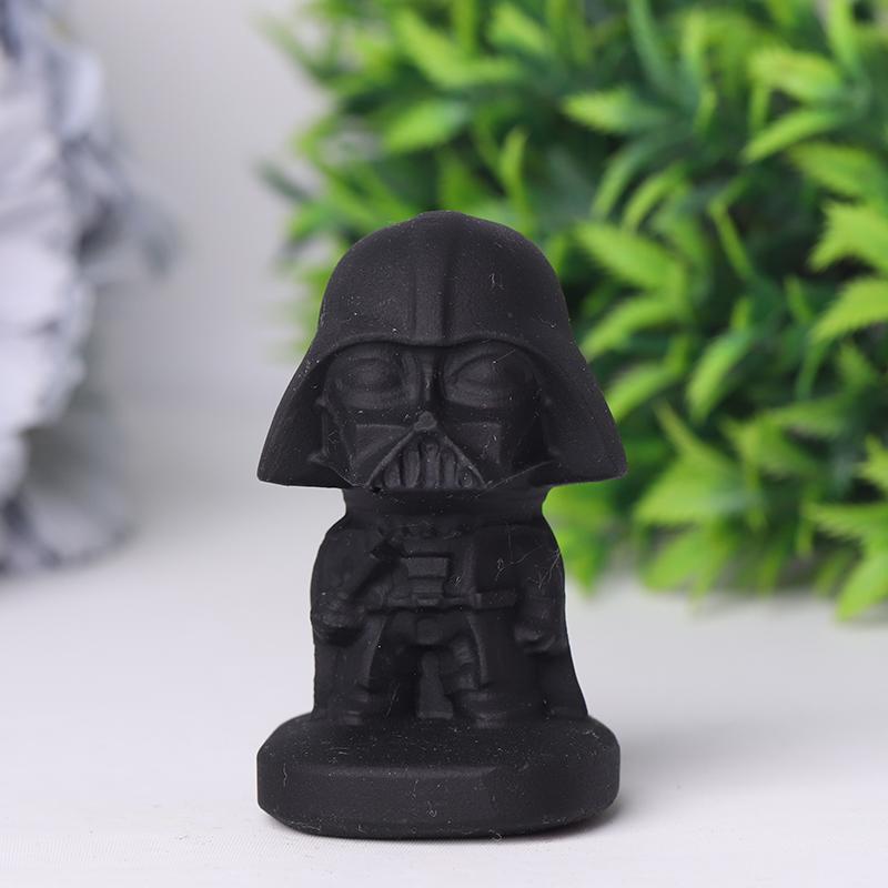 2.5" Black Obsidian Darth Vader Crystal Carvings Wholesale Crystals