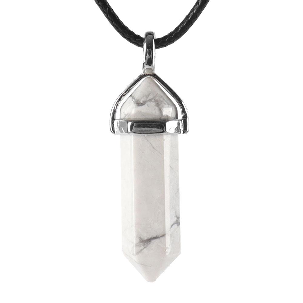 Natural Semi-Precious Gemstone Crystal Healing Hexagonal Point Chakra Pendant Wholesale Crystals