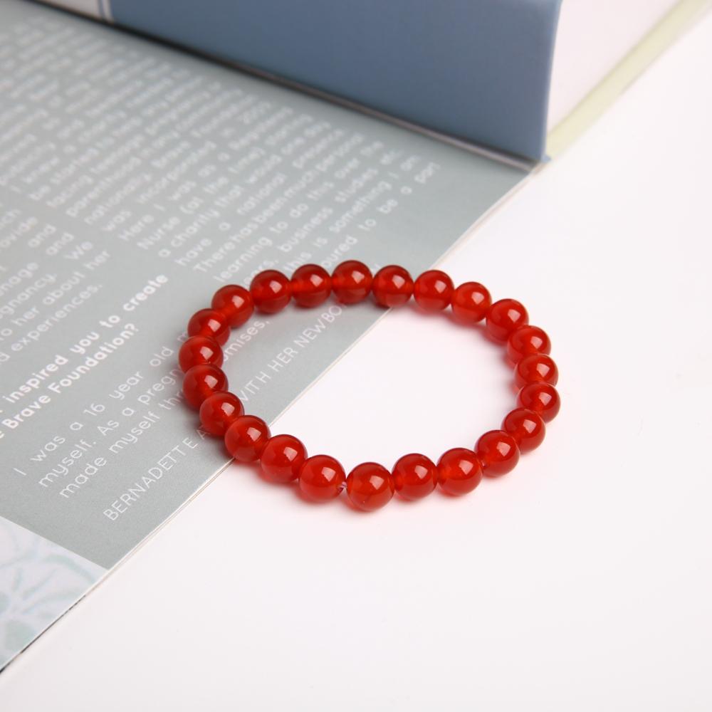 8mm Red Chalcedony Crystal Bracelet Wholesale Crystals