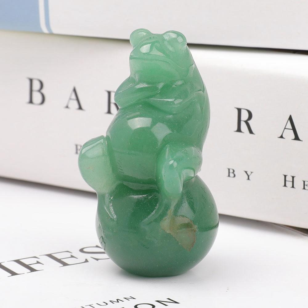 Green Aventurine Crystal Carving Frog Wholesale Crystals