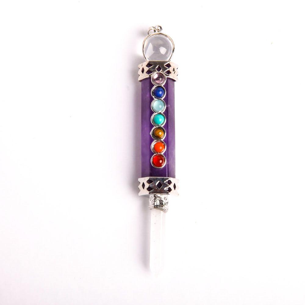 Crystal Jewelrys 7 Chakra Pendant Crystal Point Wholesale Crystals