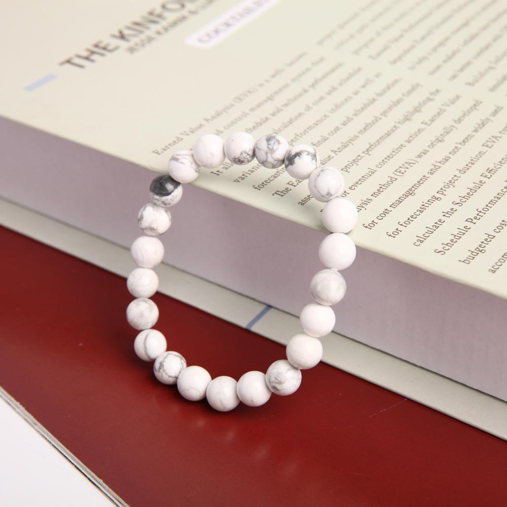 8mm Howlite Crystal Bracelet Wholesale Crystals