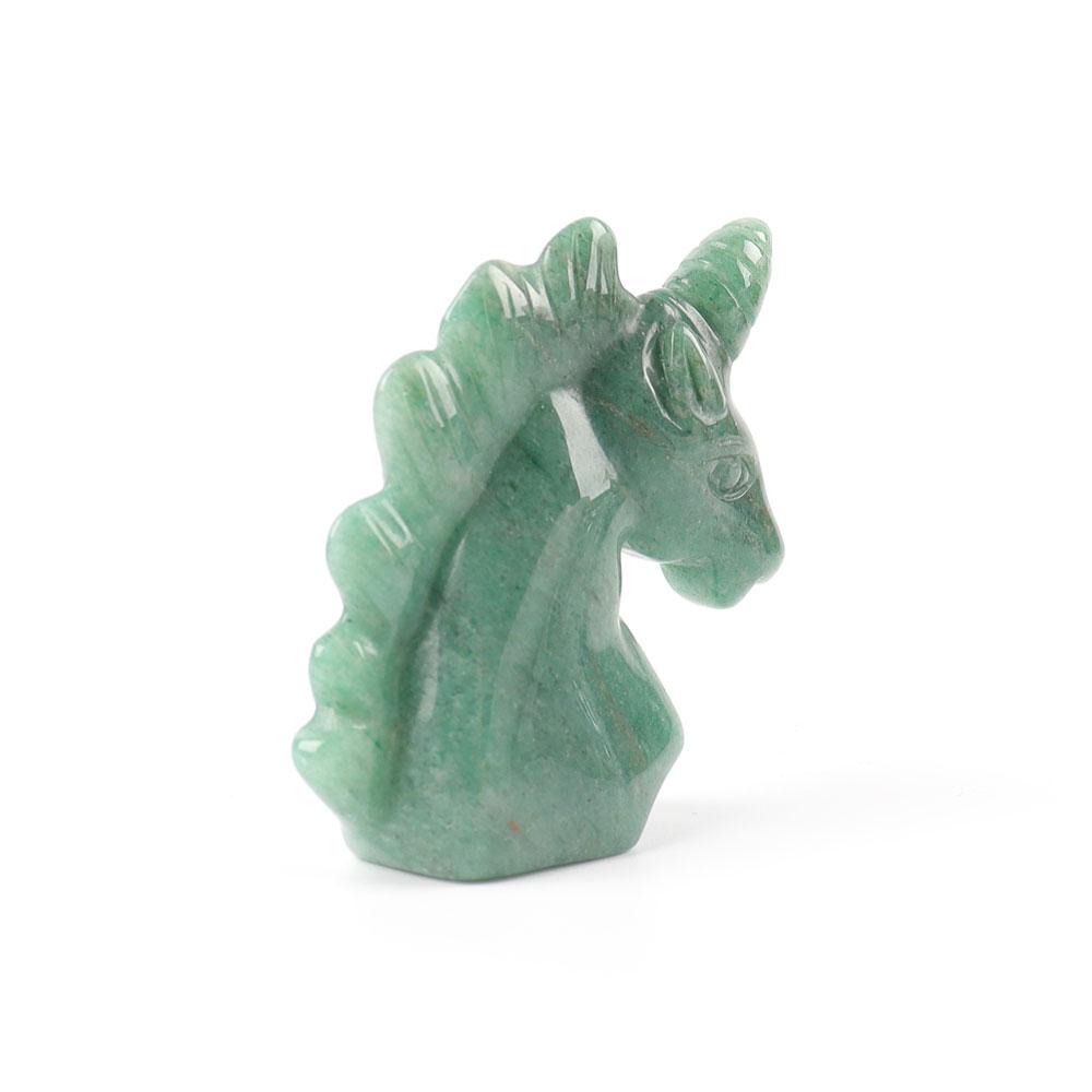 2" Green Aventurine Crystal Carving Unicorn Wholesale Crystals