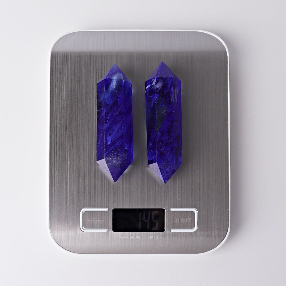 3.5"-4.0" Blue Smelting Double Terminated Crystal Points Wholesale Crystals