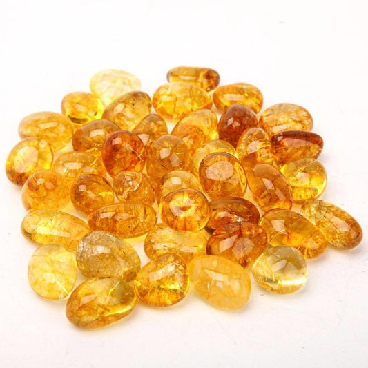 0.1kg Crack Citrine Tumbles Wholesale Crystals