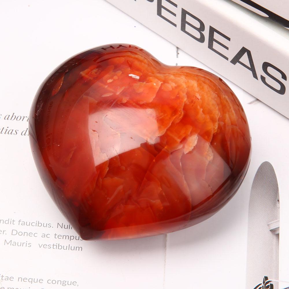 8cm Carnelian Heart Shape Carvings Wholesale Crystals