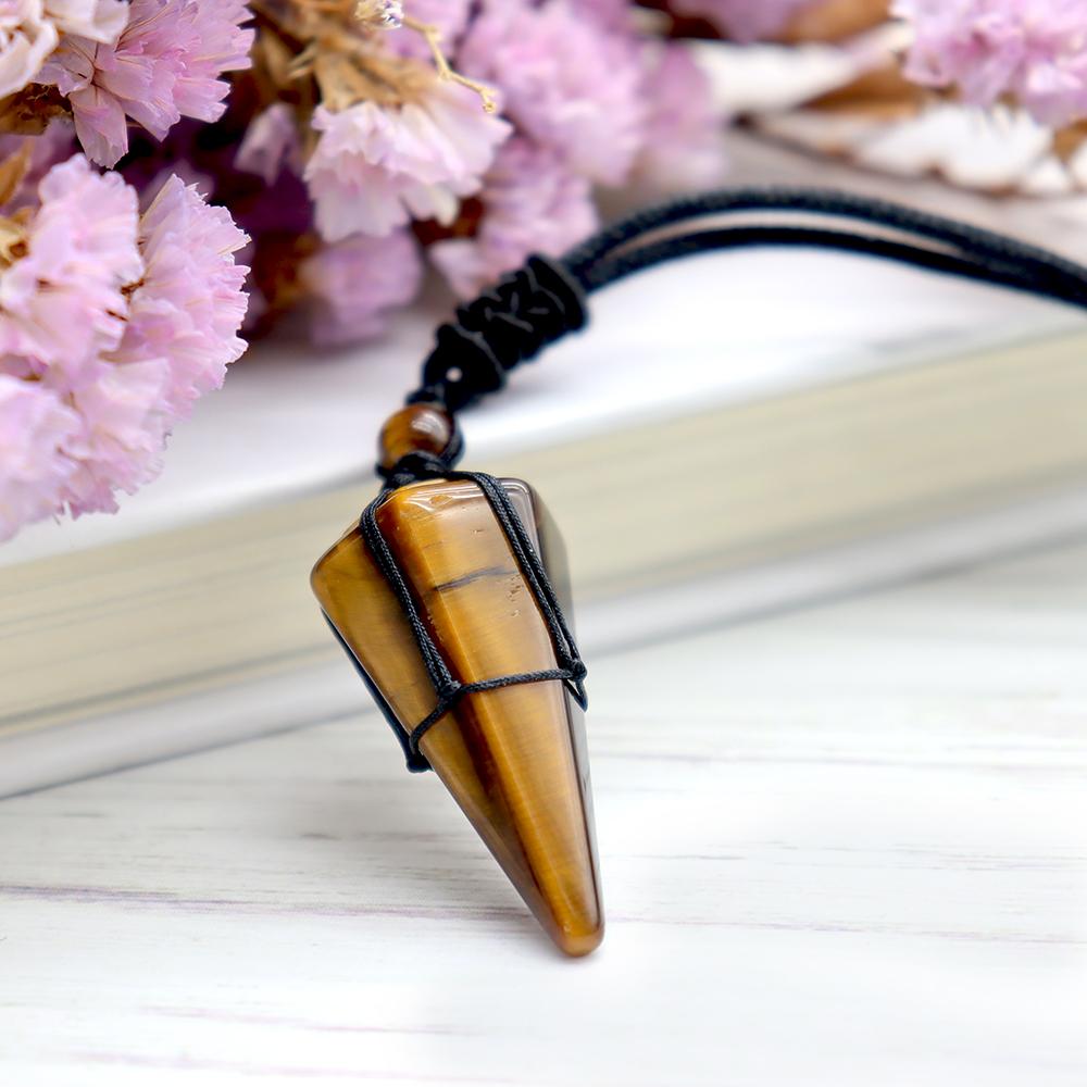 Arrow Shaped Obsidian Quartz Crystal Stone Necklace Wholesale Crystals