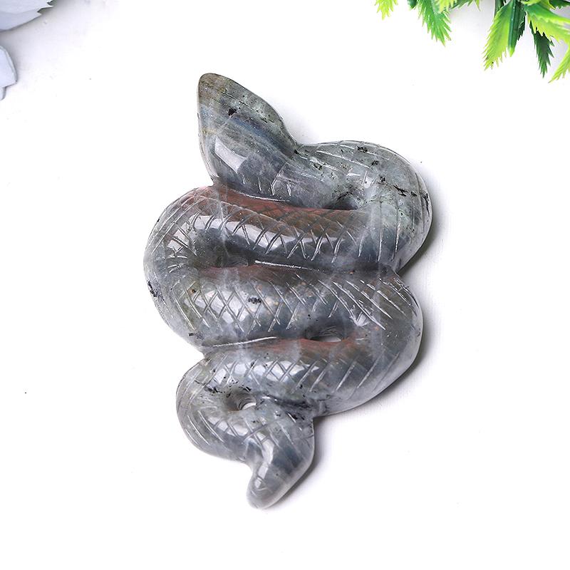 3.5" Labradorite Snake Crystal Carvings Wholesale Crystals