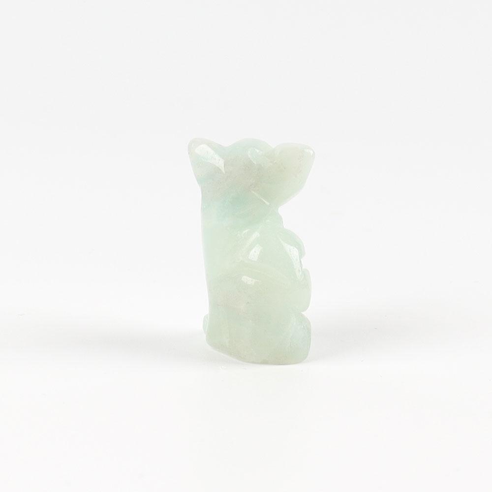 Sky Blue Mini Cat Carvings Wholesale Crystals