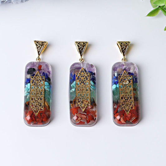 2.2" Chakra Pendant Wholesale Crystals