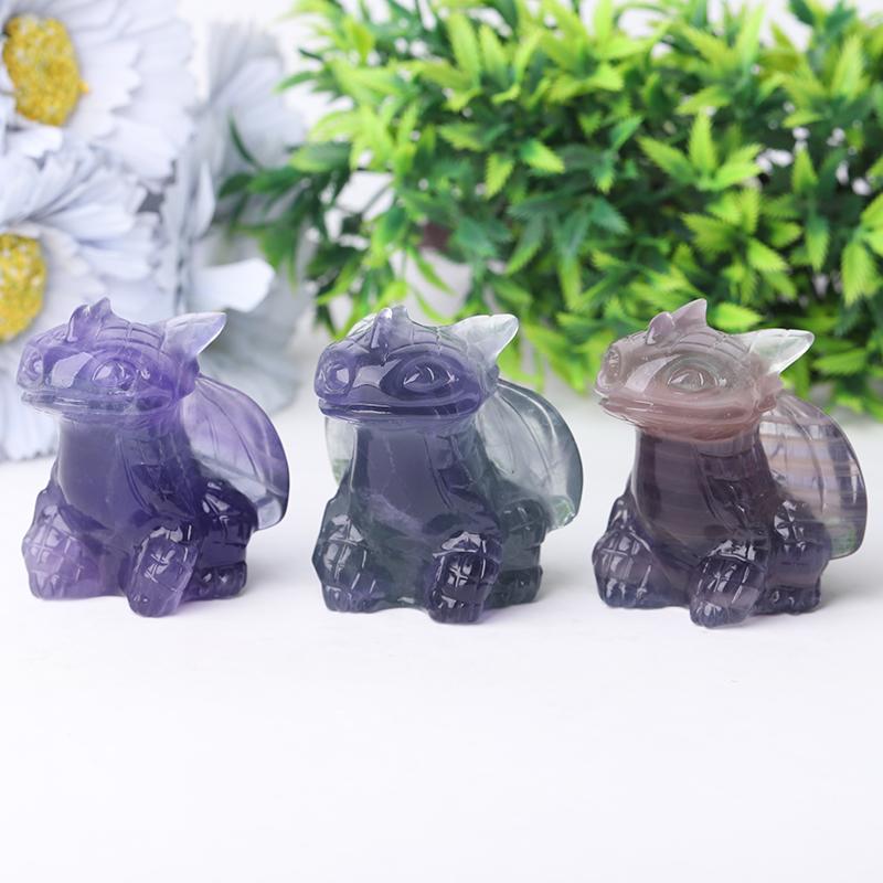 2.5" Fluorite Toothless Crystal Carvings Wholesale Crystals