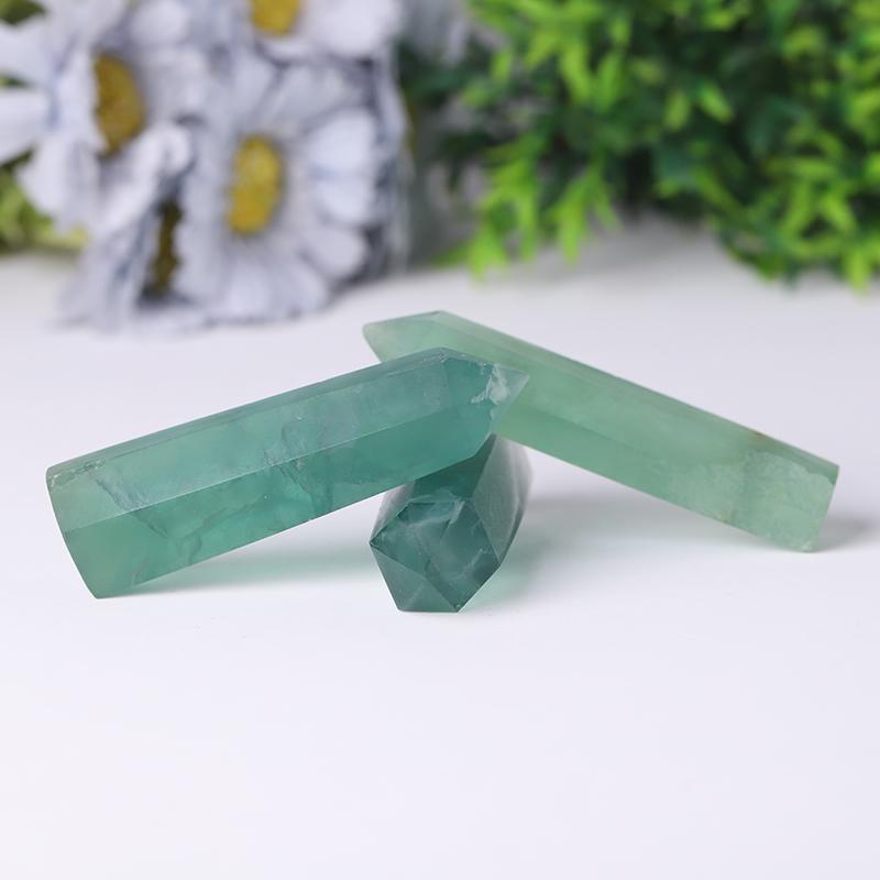 Natural Green Fluorite Point Healing Tower Wholesale Crystals