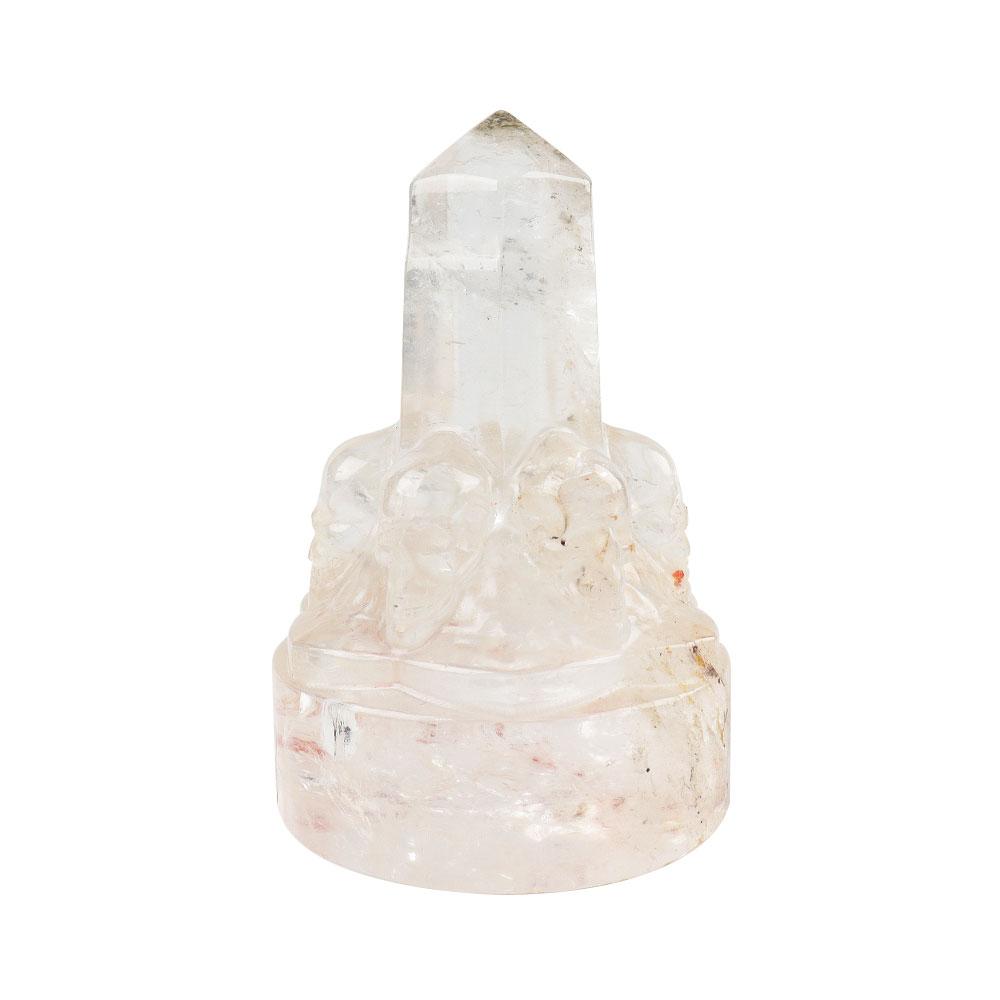 Clear Quartz Crystal Point with Carving Skull Decor Wholesale Crystals