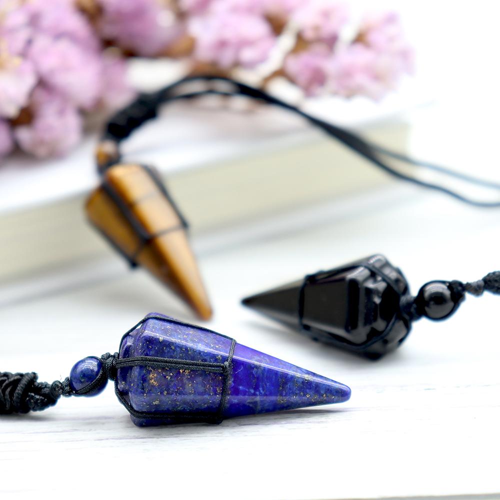 Arrow Shaped Obsidian Quartz Crystal Stone Necklace Wholesale Crystals