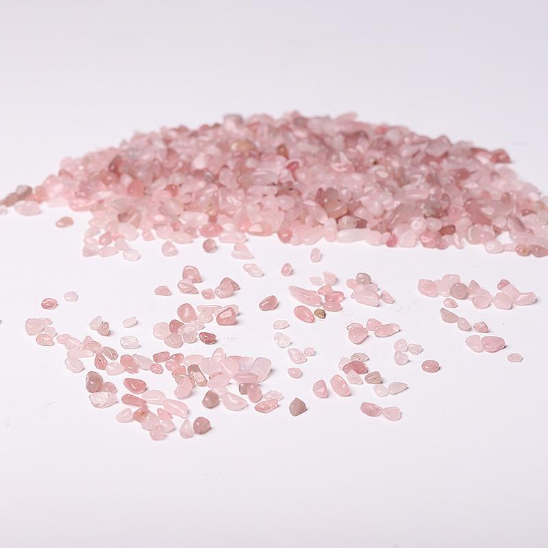 0.1kg Different Size High Quality Natural Rose Quartz Chips Crystal Chips for Decoration Wholesale Crystals