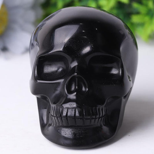 Black Obsidian Skull Crystal Carvings for Halloween Wholesale Crystals