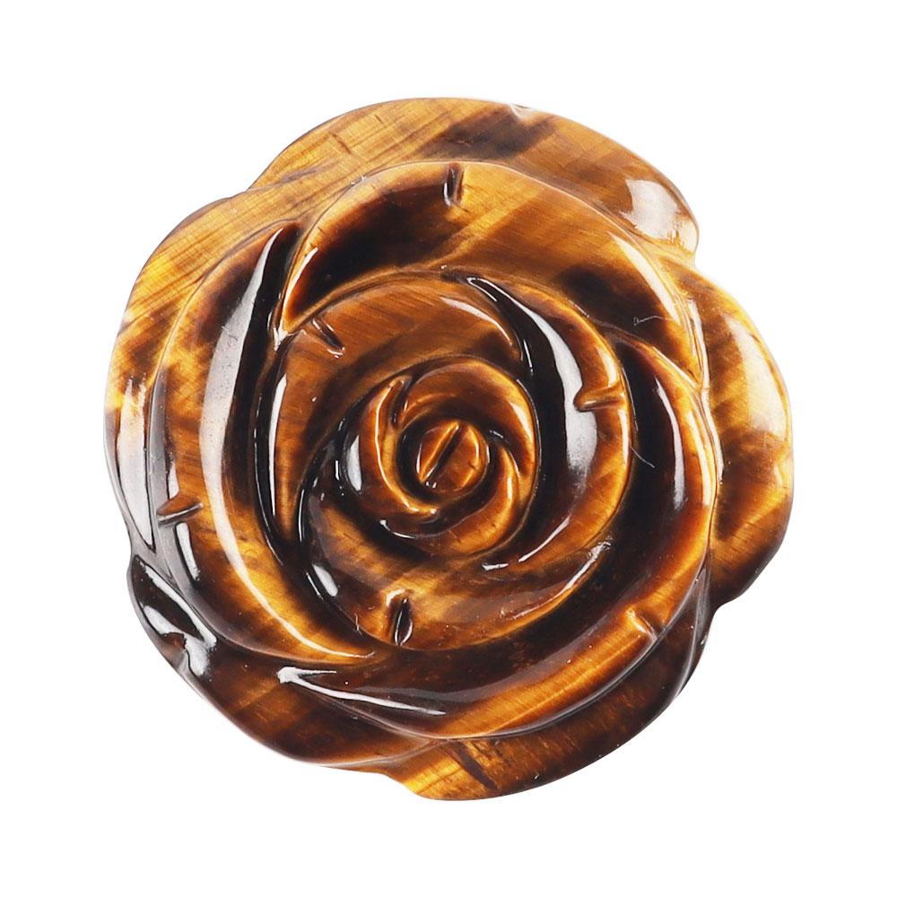 Crystal Flower Pocket Stone Hand Carved Gemstone Flower Healing Crystal Rose Flower For Sale Wholesale Crystals