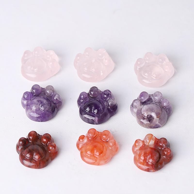 1" Cat Paw Crystal Carvings Wholesale Crystals