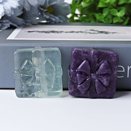 1.5" Gift-box Crystal Carvings for Christmas Wholesale Crystals