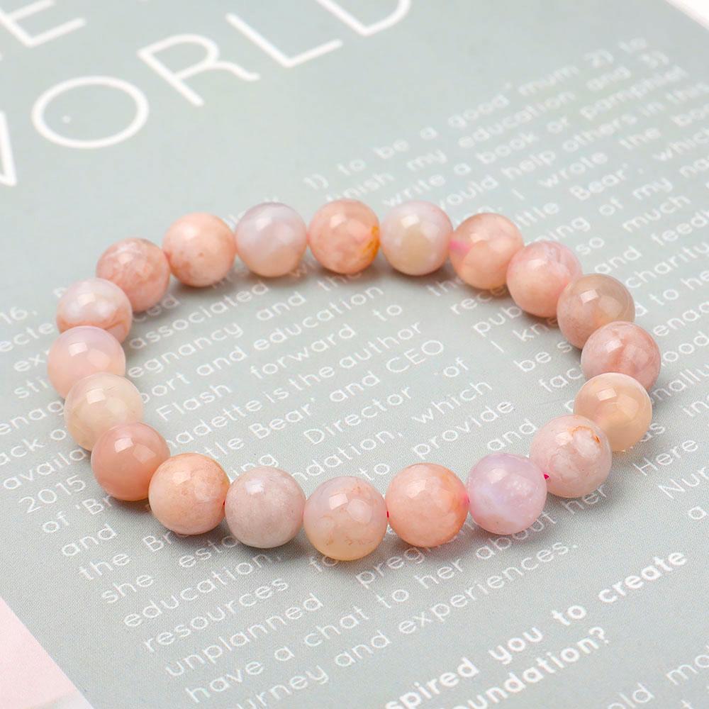 9.5mm Flower Agate Bracelet Wholesale Crystals