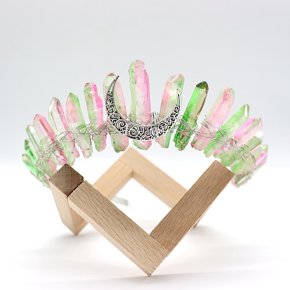 The Rainbow Aura Quartz Witch Crystal Crown Wholesale Crystals