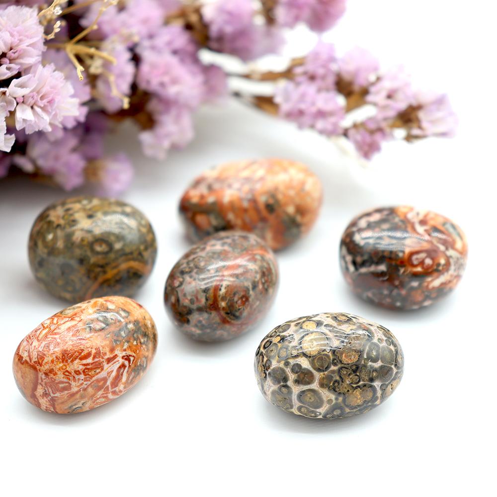 0.1kg High Quality Leopard Skin Jasper Tumble Stone Wholesale Crystals