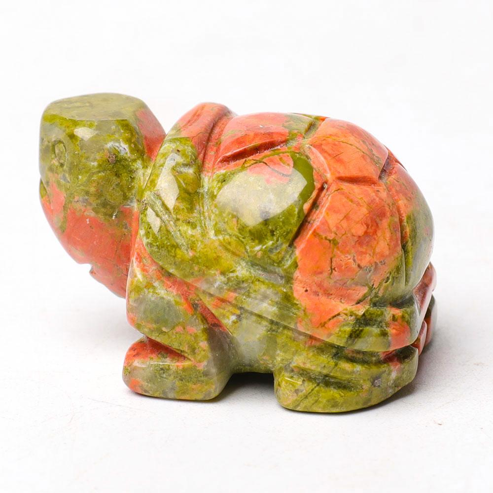 1.5" Unakite Crystal Carving Turtle Wholesale Crystals