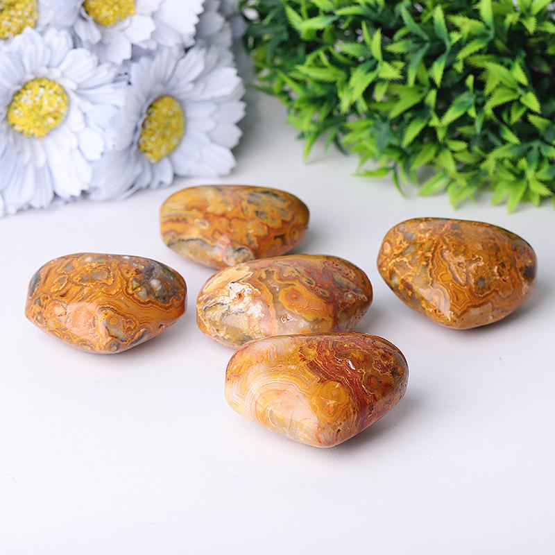 2.0-2.5" Crazy Agate Heart Shape Crystal Carving Wholesale Crystals