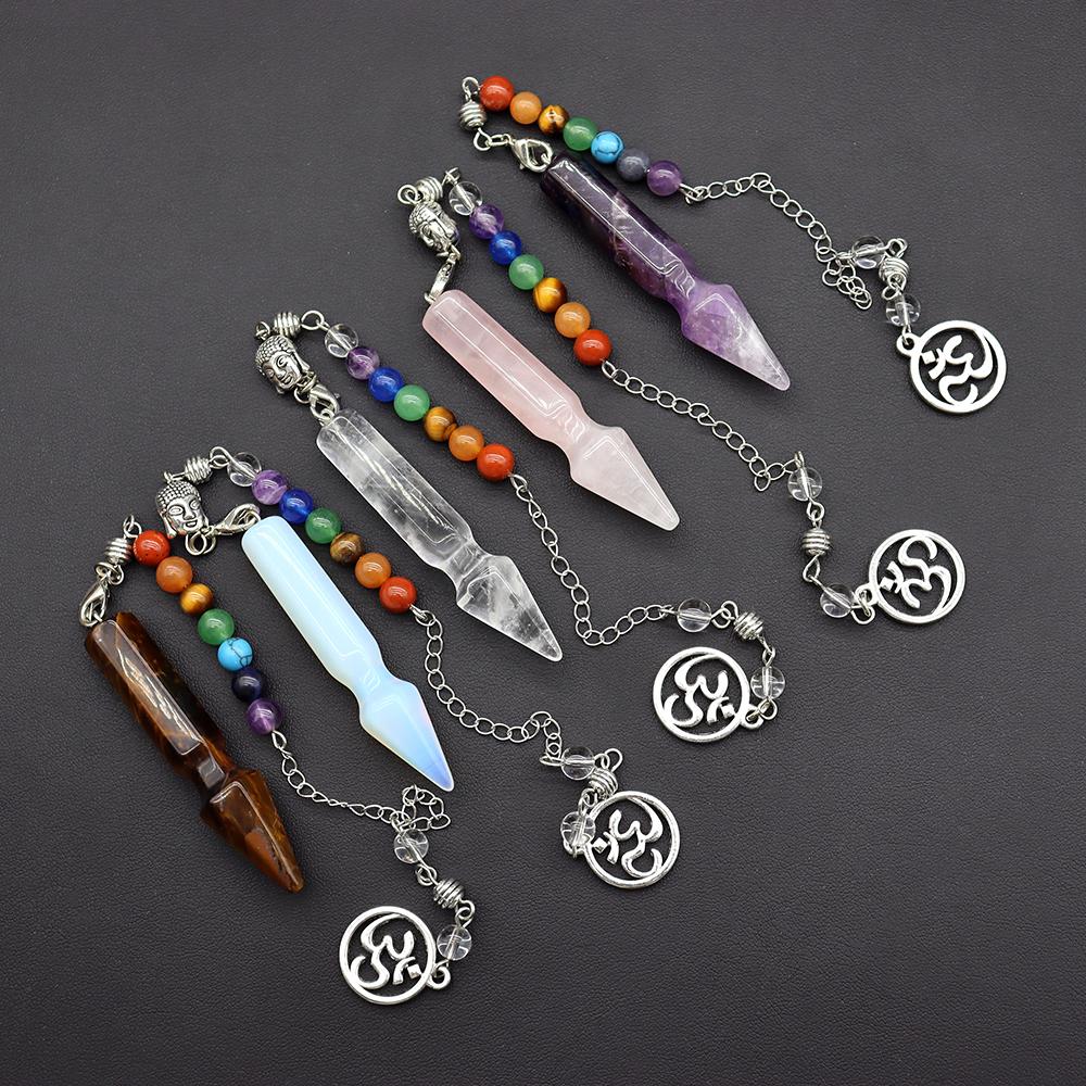 7 Chakra Healing Crystal Dowsing Pendulum Reiki Balance Meditation Jewelry Wholesale Crystals