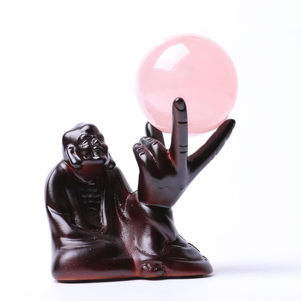 Resin Happy Buddha Statue Stand Wholesale Crystals