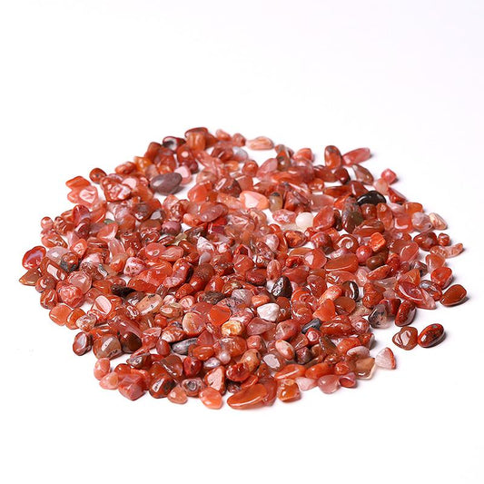 0.1kg Different Size Natural Carnelian Chips Crystal Chips for Decoration Wholesale Crystals