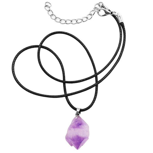 Natural Raw Amethyst Crystal Pendant Necklace Wholesale Crystals