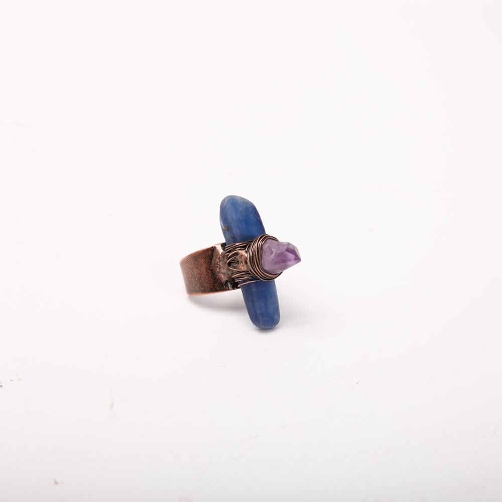 Handmade Amethyst Kyanite Ring Wholesale Crystals