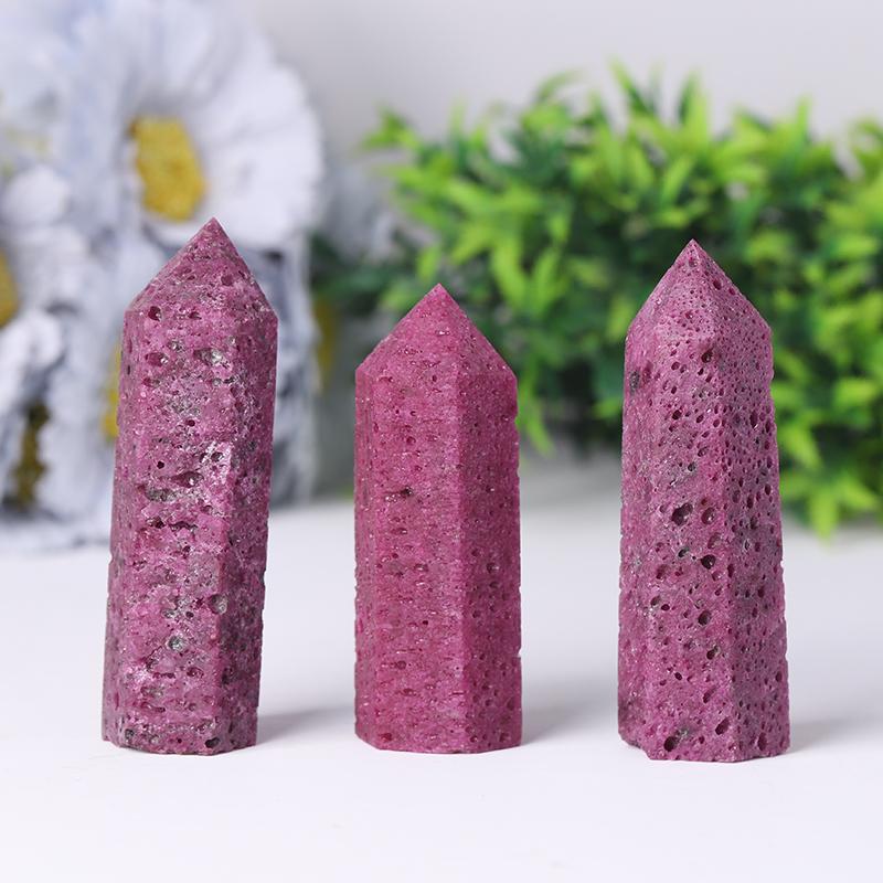 Ruby Honeycomb Point Tower for Collection Wholesale Crystals