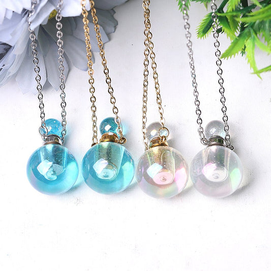 0.5ml Aura Angel Crystal Perfume Bottle Necklace DIY Wholesale Crystals